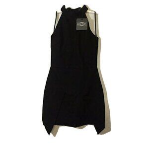 Evil Twin  Steel Jet Black Asymmetrical Dress S